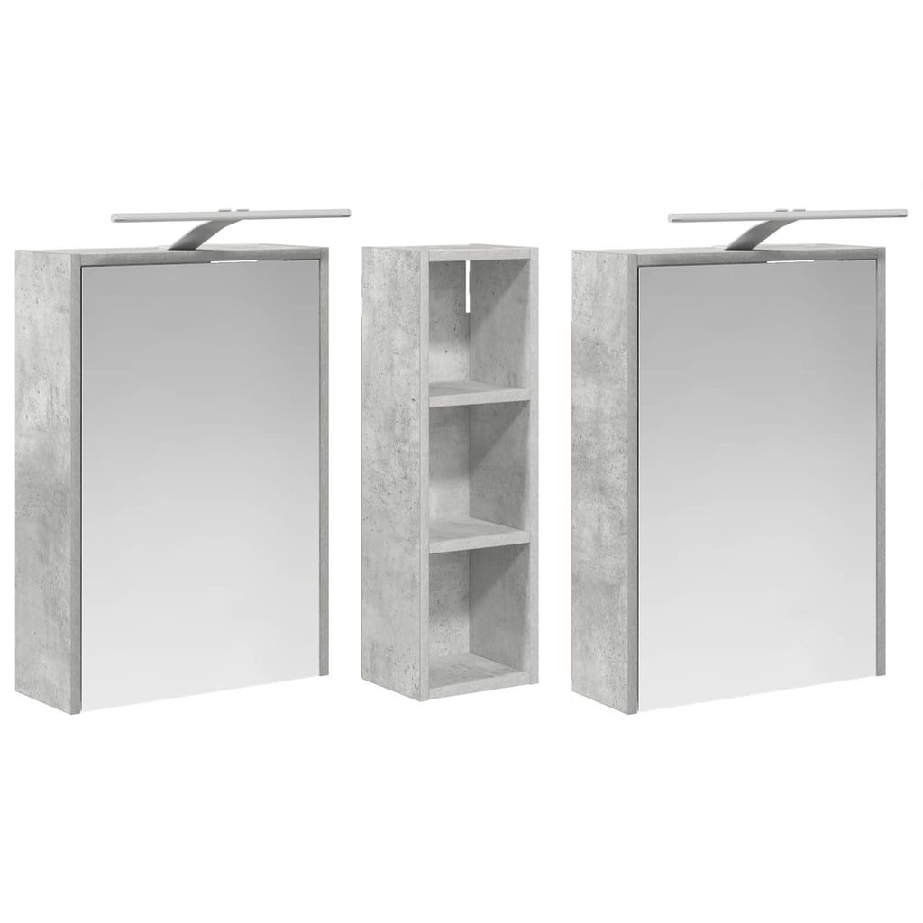 Badezimmerschrank-Set 3 pcs 106 x 16 x 62,5 cm Holzwerkstoff