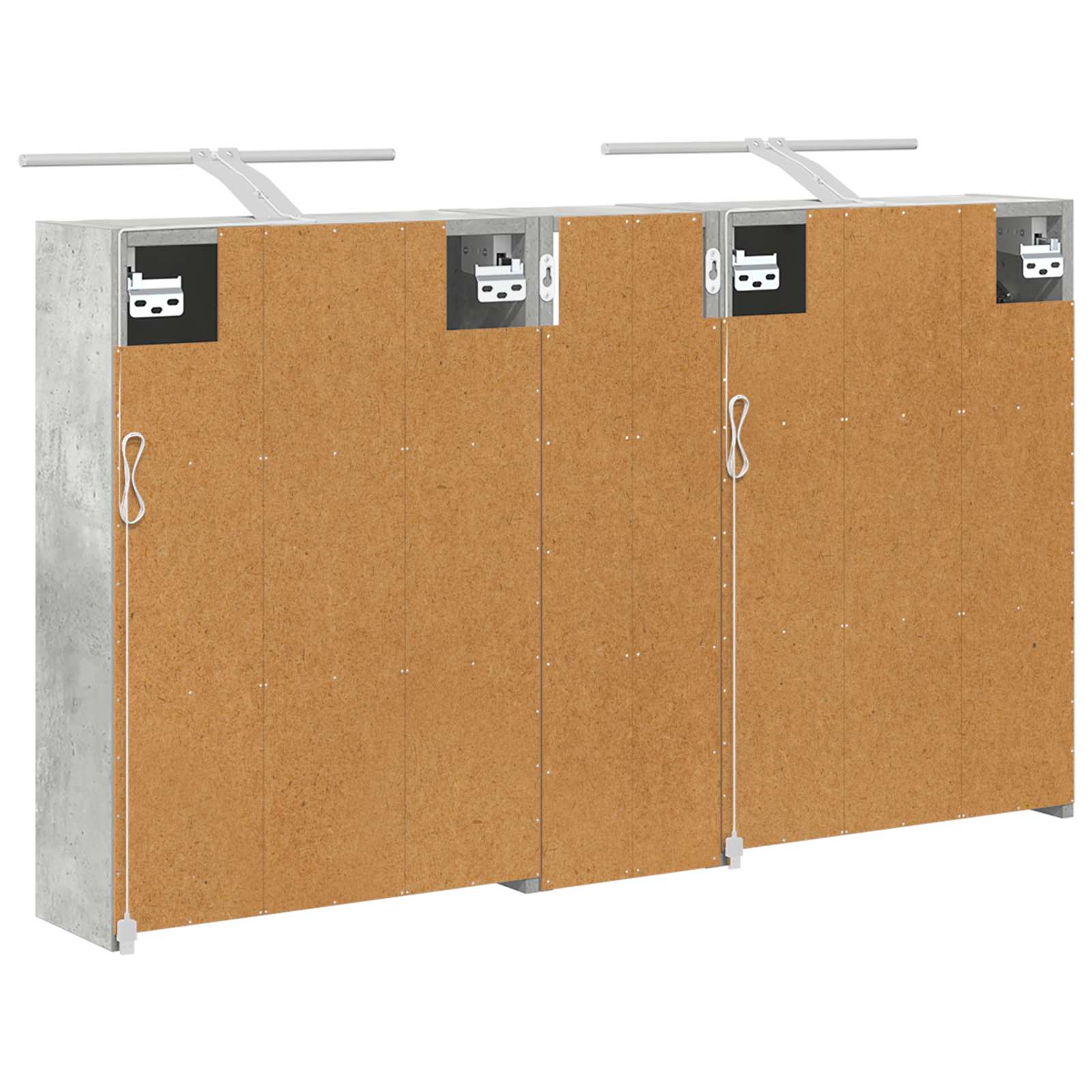 Badezimmerschrank-Set 3 pcs 106 x 16 x 62,5 cm Holzwerkstoff