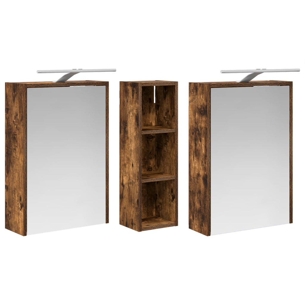 Badezimmerschrank-Set 3 pcs 106 x 16 x 62,5 cm Holzwerkstoff