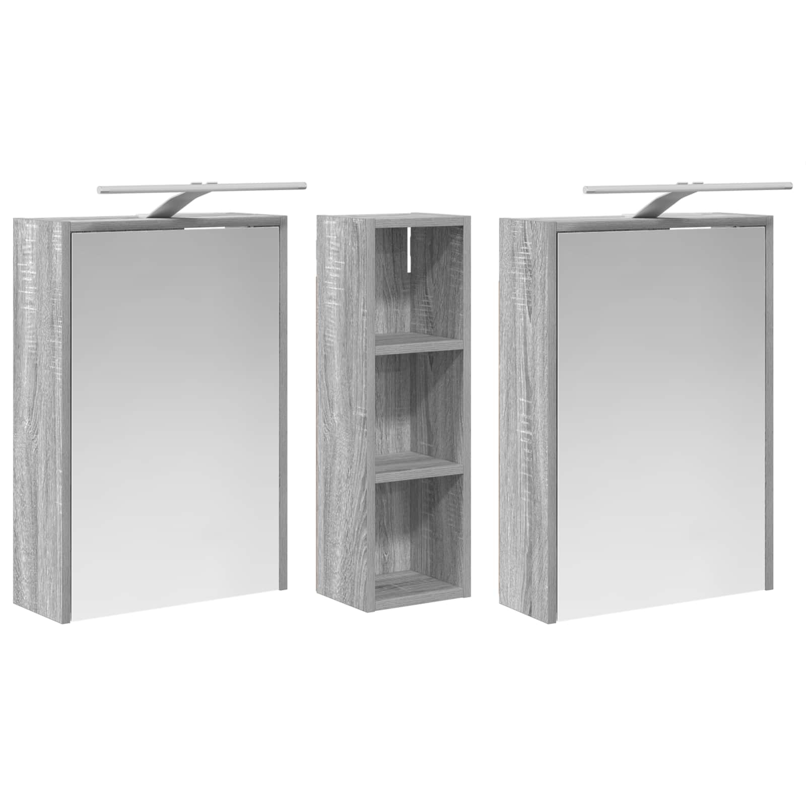 Badezimmerschrank-Set 3 pcs 106 x 16 x 62,5 cm Holzwerkstoff