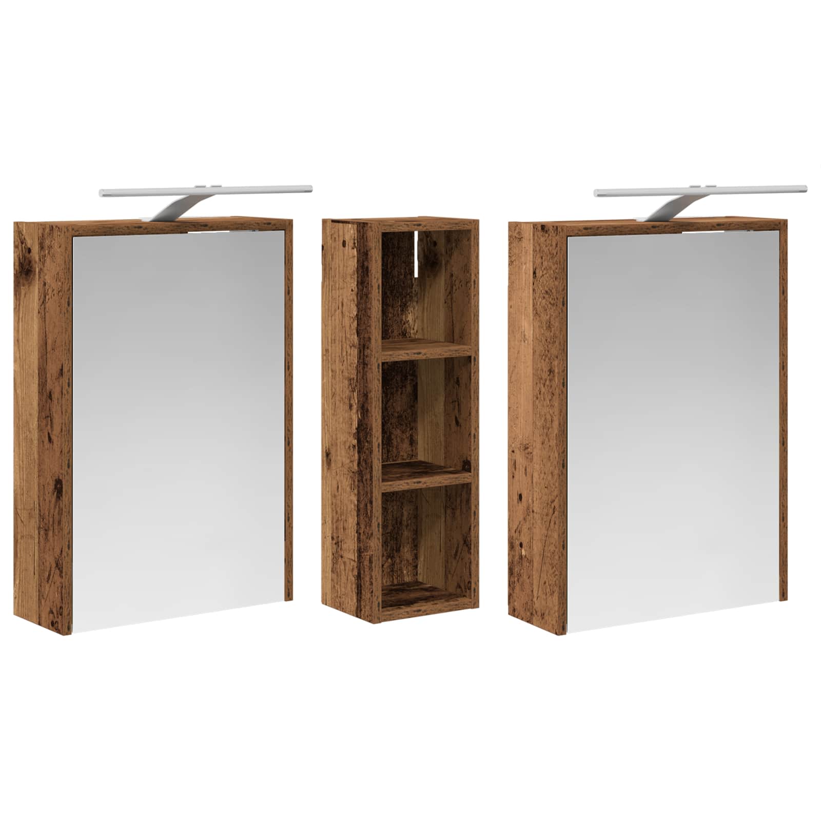 Badezimmerschrank-Set 3 pcs 106 x 16 x 62,5 cm Holzwerkstoff