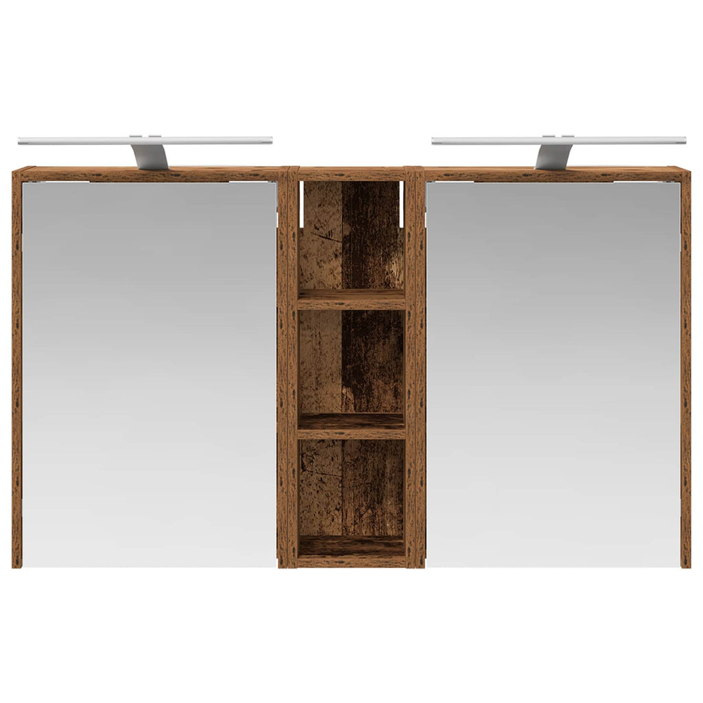Badezimmerschrank-Set 3 pcs 106 x 16 x 62,5 cm Holzwerkstoff