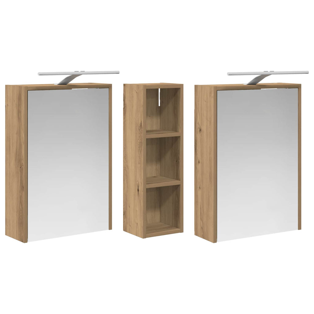 Badezimmerschrank-Set 3 pcs 106 x 16 x 62,5 cm Holzwerkstoff