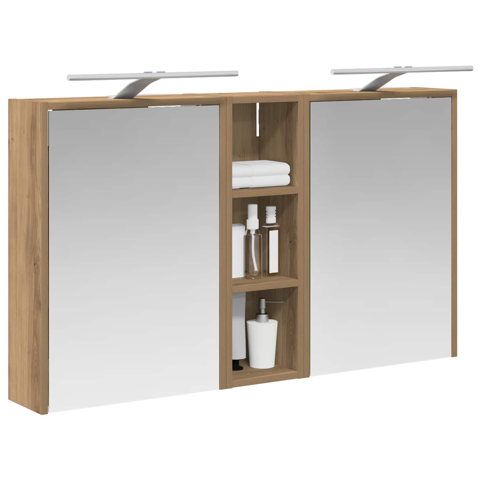 Badezimmerschrank-Set 3 pcs 106 x 16 x 62,5 cm Holzwerkstoff