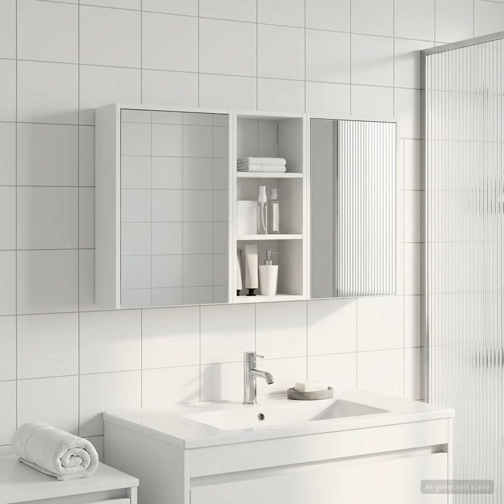 Badezimmerschrank-Set 3 pcs 116 x 16 x 62,5 cm Holzwerkstoff