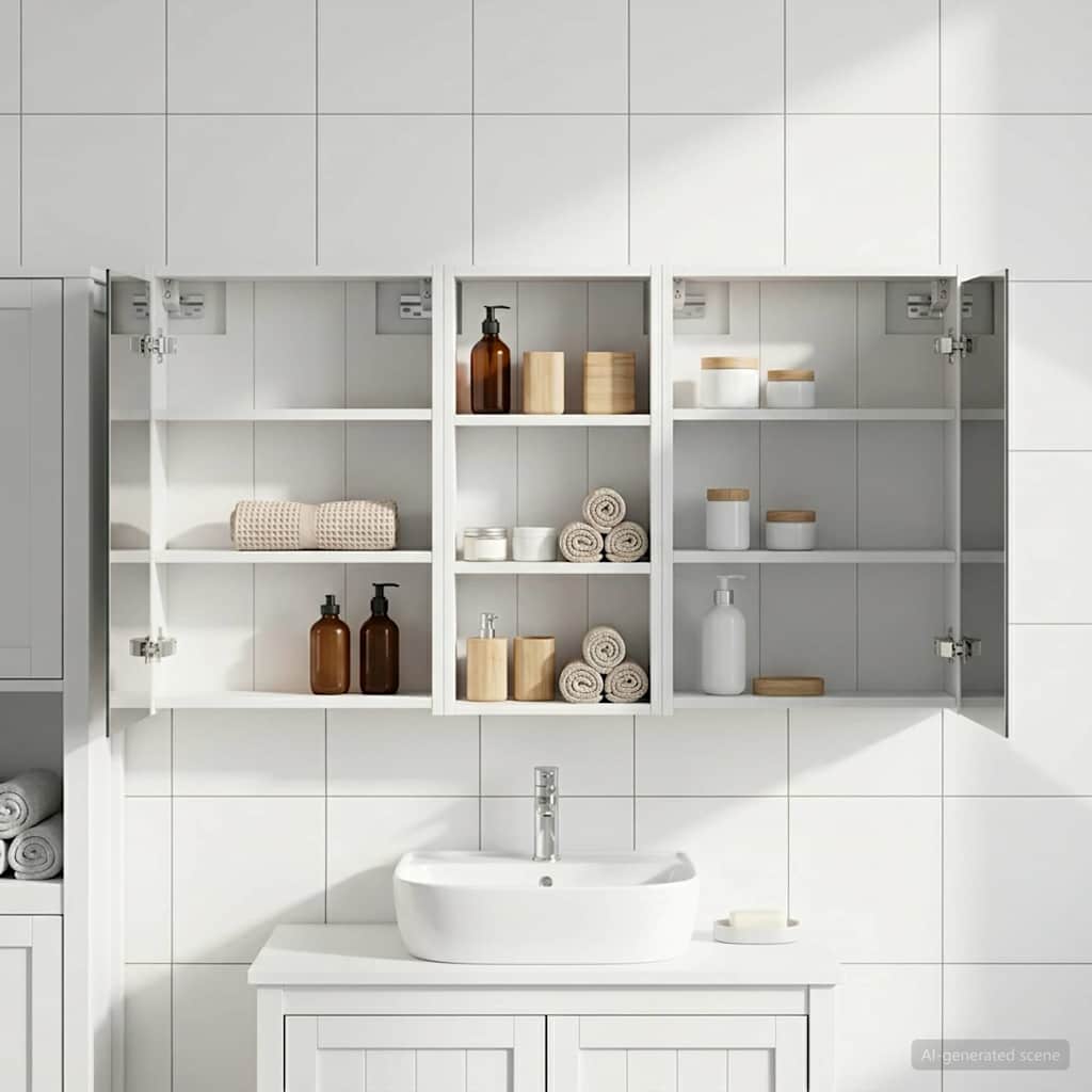 Badezimmerschrank-Set 3 pcs 116 x 16 x 62,5 cm Holzwerkstoff