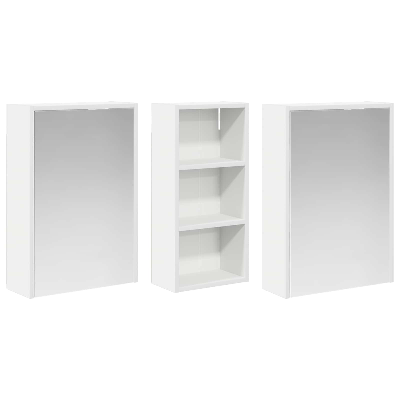Badezimmerschrank-Set 3 pcs 116 x 16 x 62,5 cm Holzwerkstoff
