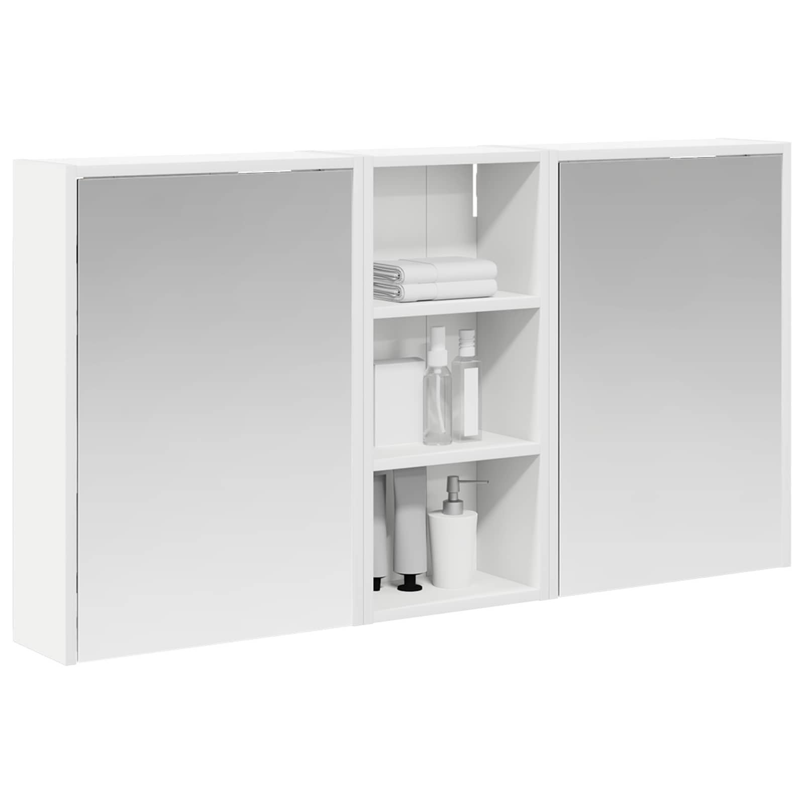 Badezimmerschrank-Set 3 pcs 116 x 16 x 62,5 cm Holzwerkstoff