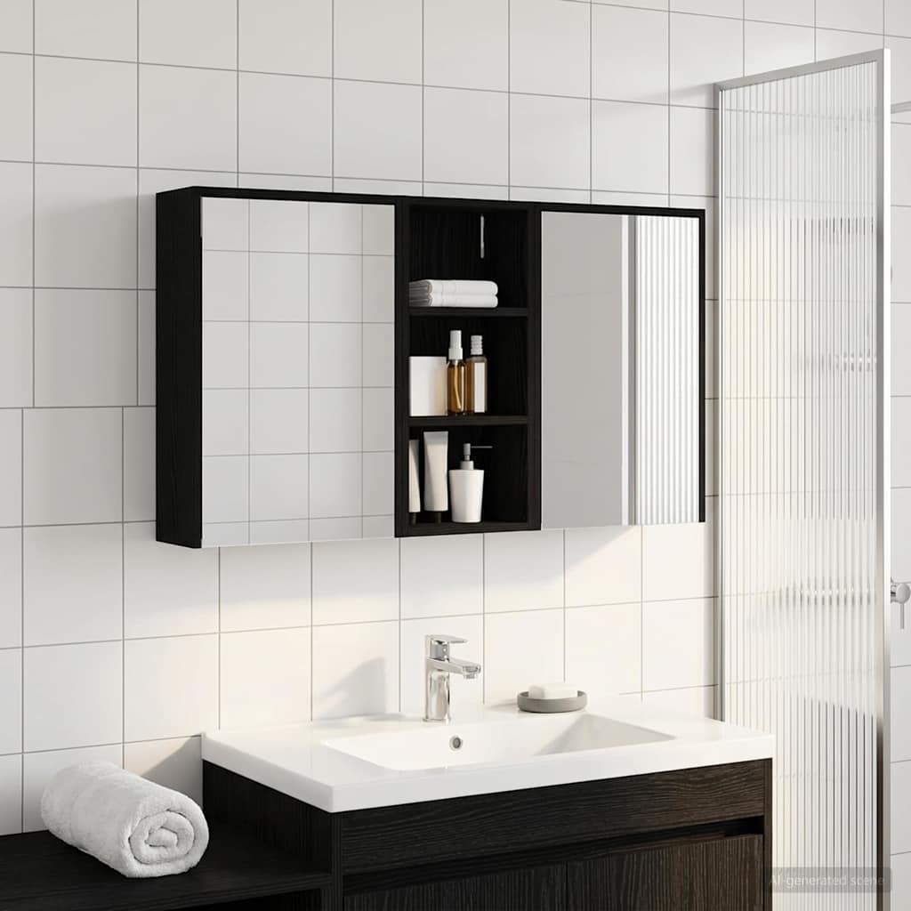 Badezimmerschrank-Set 3 pcs 116 x 16 x 62,5 cm Holzwerkstoff