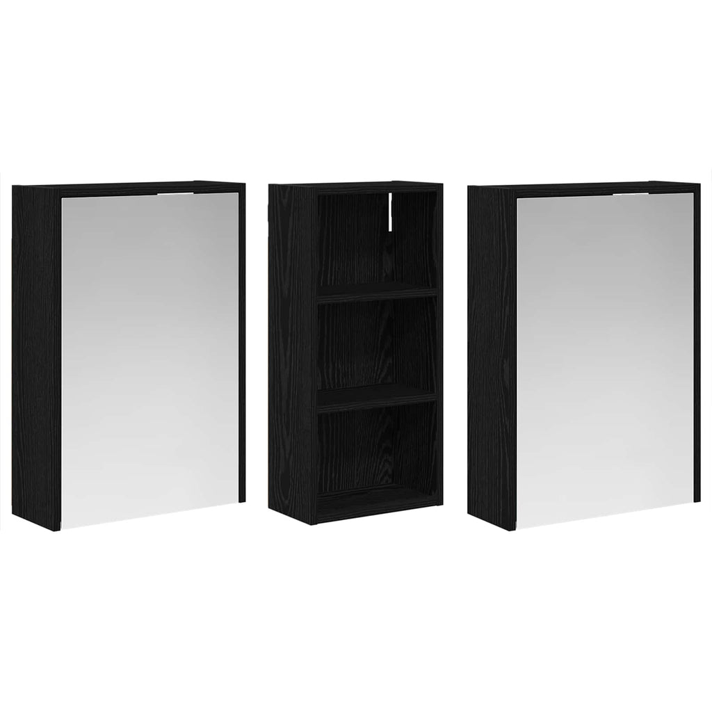 Badezimmerschrank-Set 3 pcs 116 x 16 x 62,5 cm Holzwerkstoff
