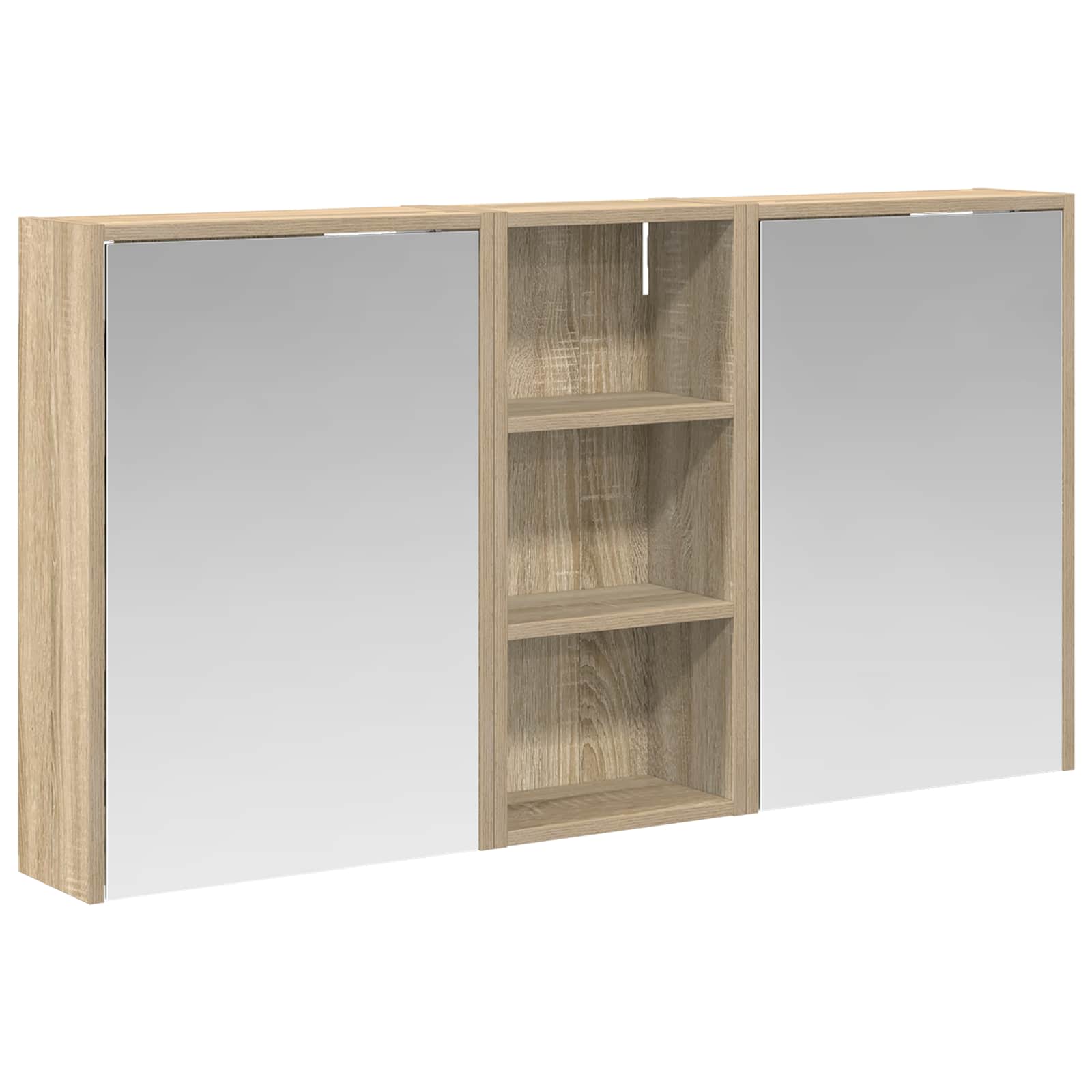 Badezimmerschrank-Set 3 pcs 116 x 16 x 62,5 cm Holzwerkstoff
