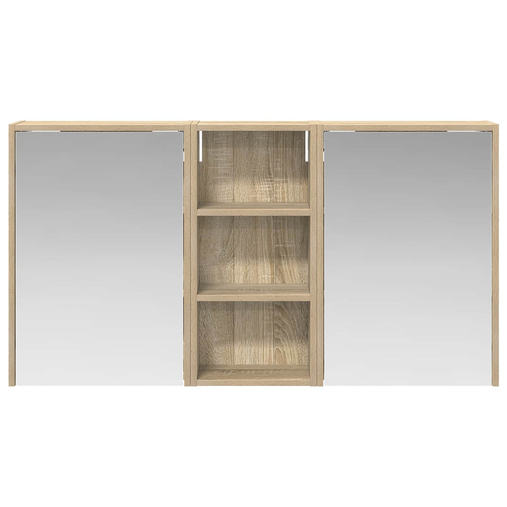 Badezimmerschrank-Set 3 pcs 116 x 16 x 62,5 cm Holzwerkstoff