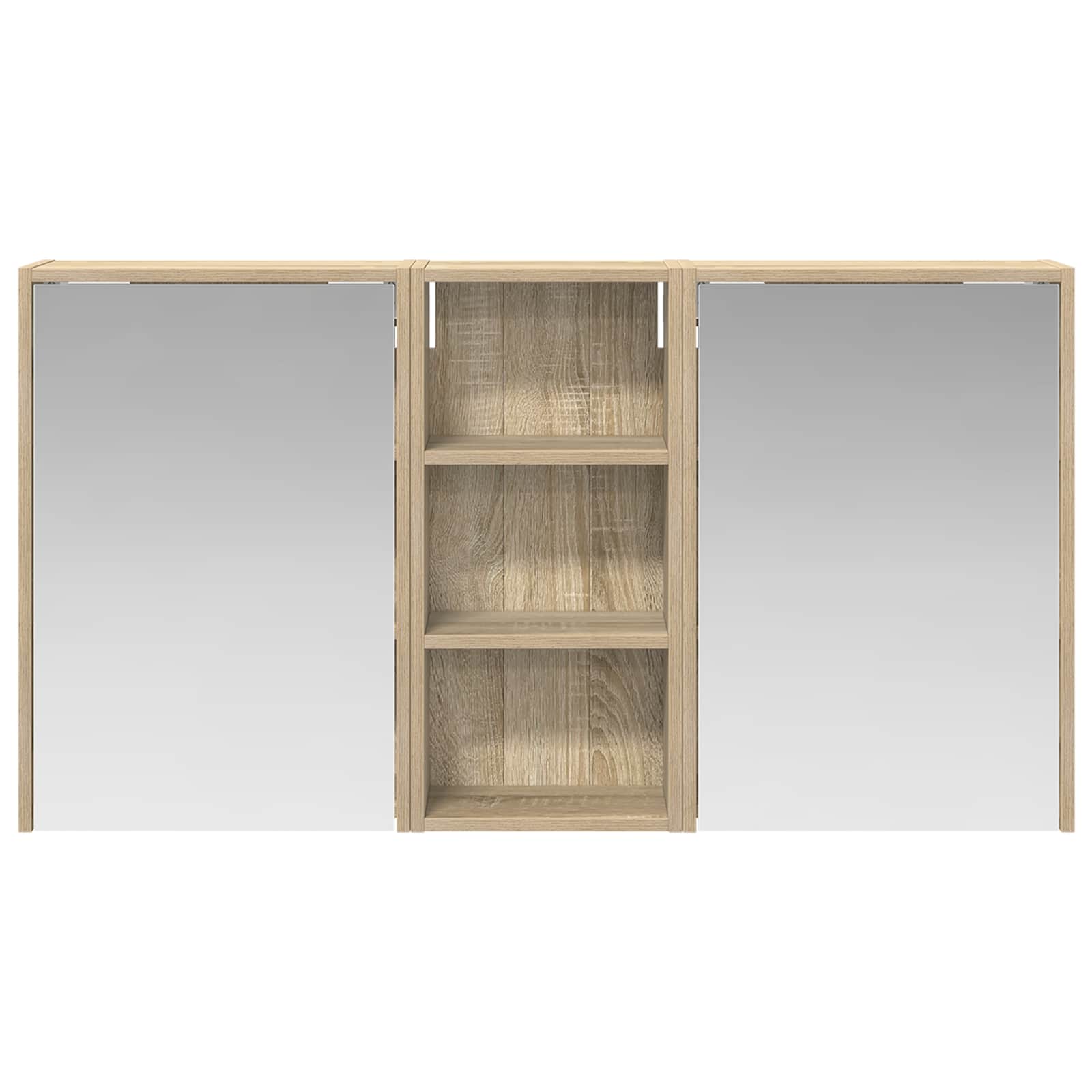 Badezimmerschrank-Set 3 pcs 116 x 16 x 62,5 cm Holzwerkstoff