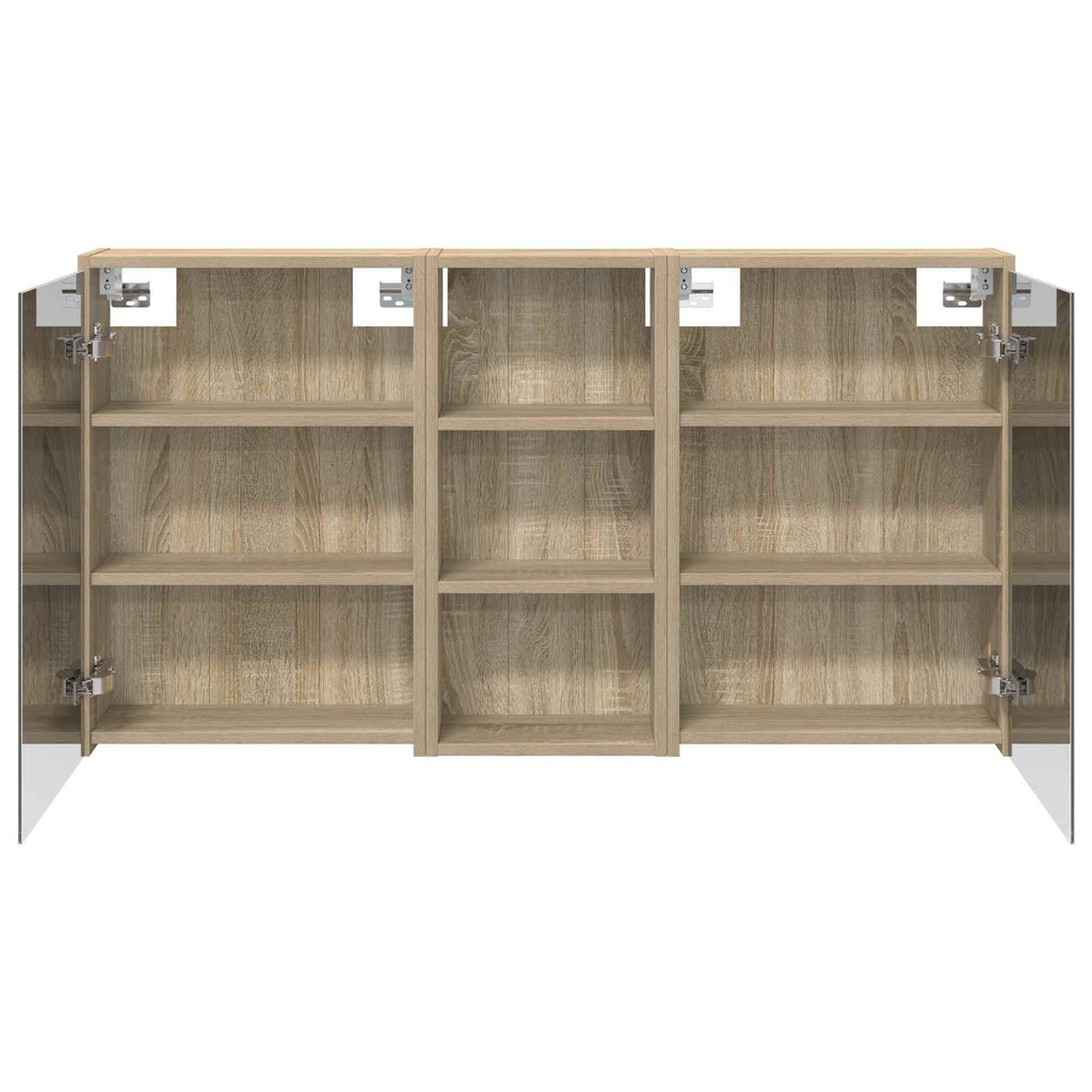 Badezimmerschrank-Set 3 pcs 116 x 16 x 62,5 cm Holzwerkstoff