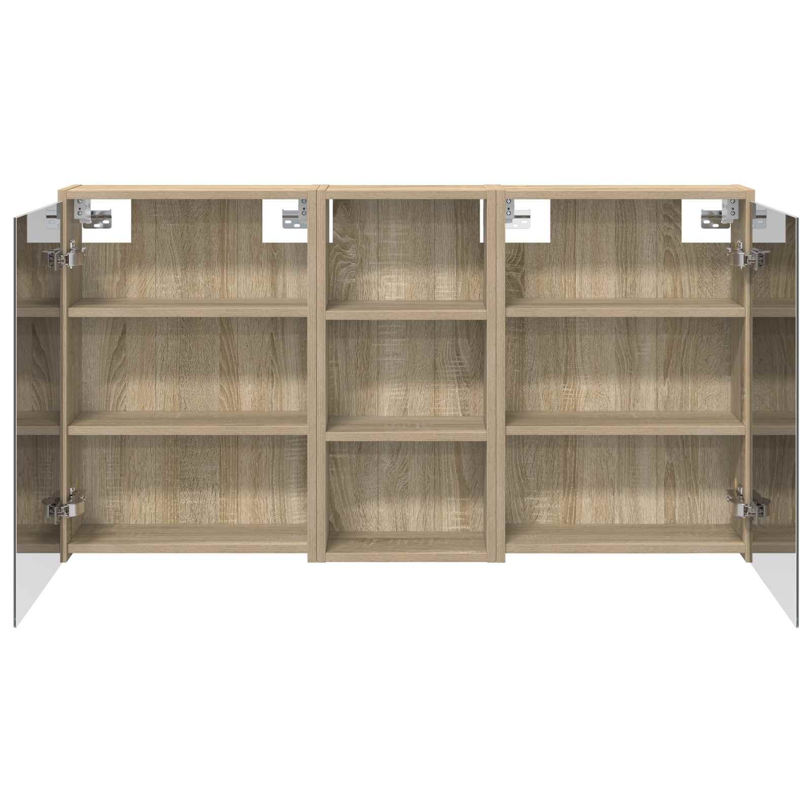 Badezimmerschrank-Set 3 pcs 116 x 16 x 62,5 cm Holzwerkstoff
