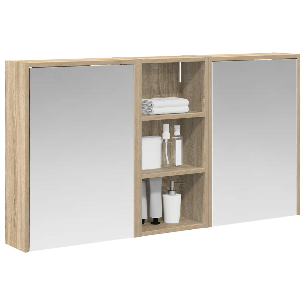Badezimmerschrank-Set 3 pcs 116 x 16 x 62,5 cm Holzwerkstoff