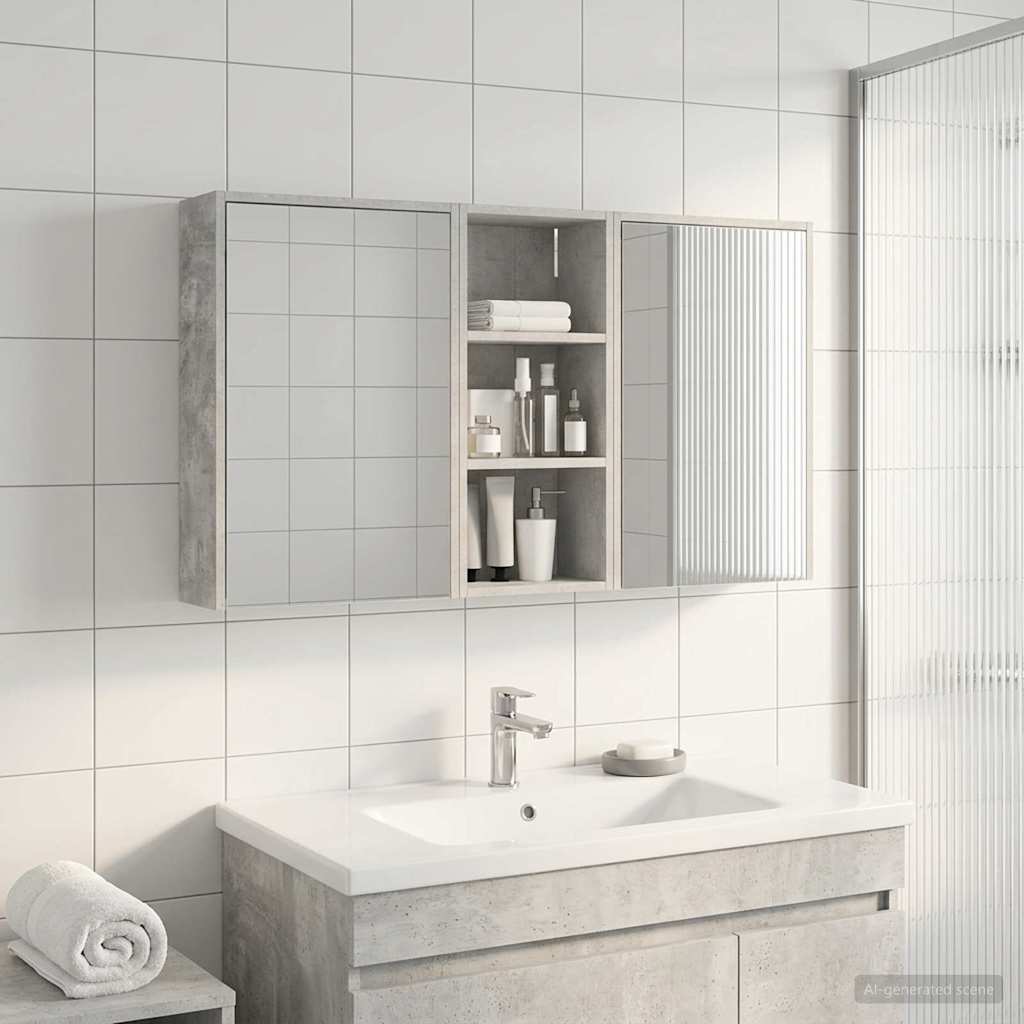 Badezimmerschrank-Set 3 pcs 116 x 16 x 62,5 cm Holzwerkstoff