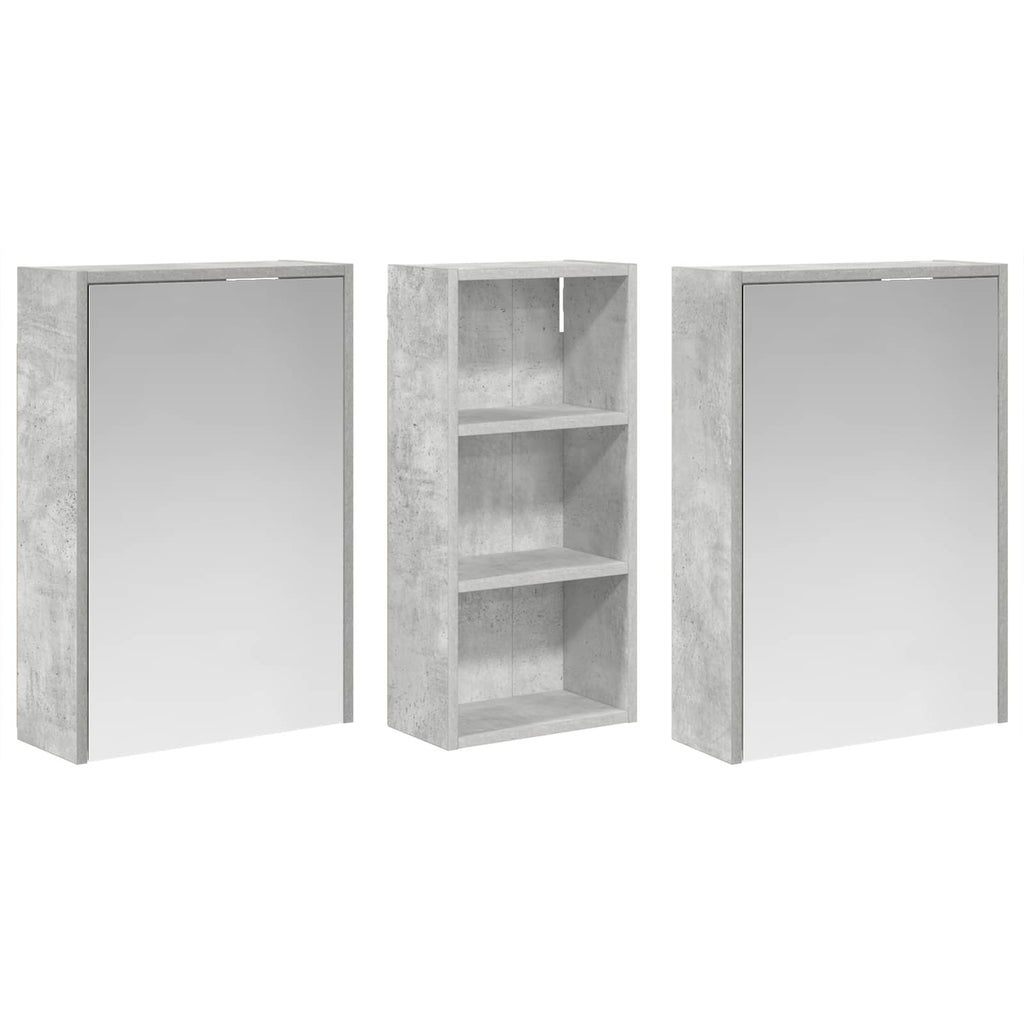 Badezimmerschrank-Set 3 pcs 116 x 16 x 62,5 cm Holzwerkstoff
