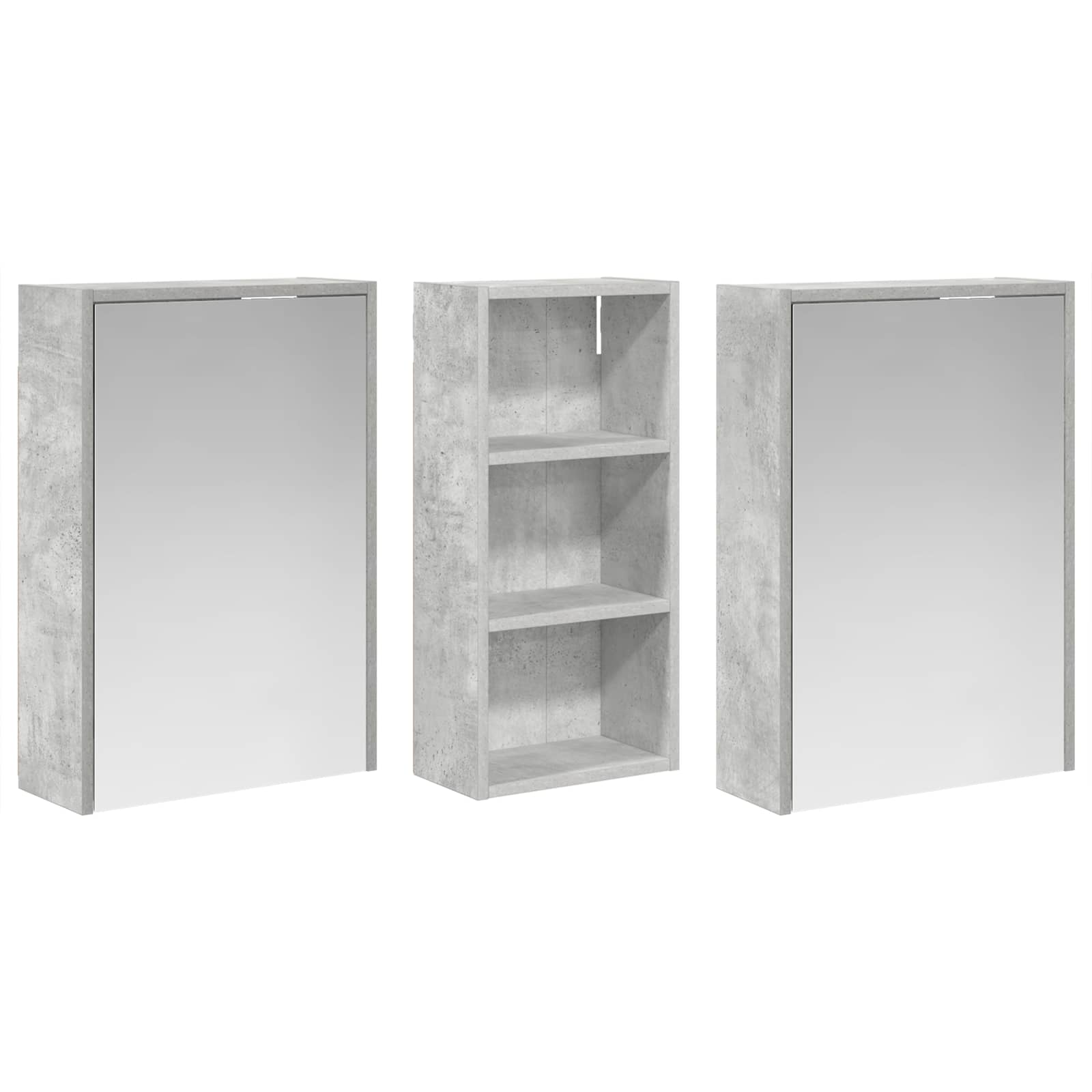 Badezimmerschrank-Set 3 pcs 116 x 16 x 62,5 cm Holzwerkstoff