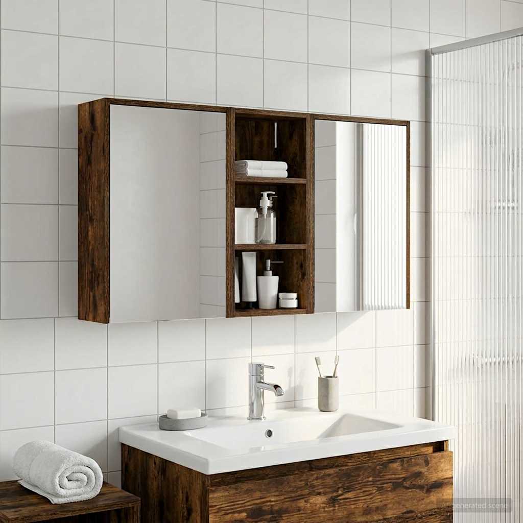 Badezimmerschrank-Set 3 pcs 116 x 16 x 62,5 cm Holzwerkstoff