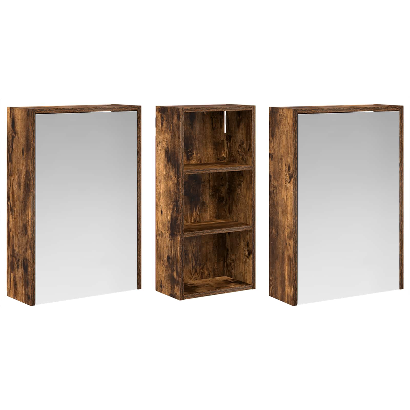 Badezimmerschrank-Set 3 pcs 116 x 16 x 62,5 cm Holzwerkstoff