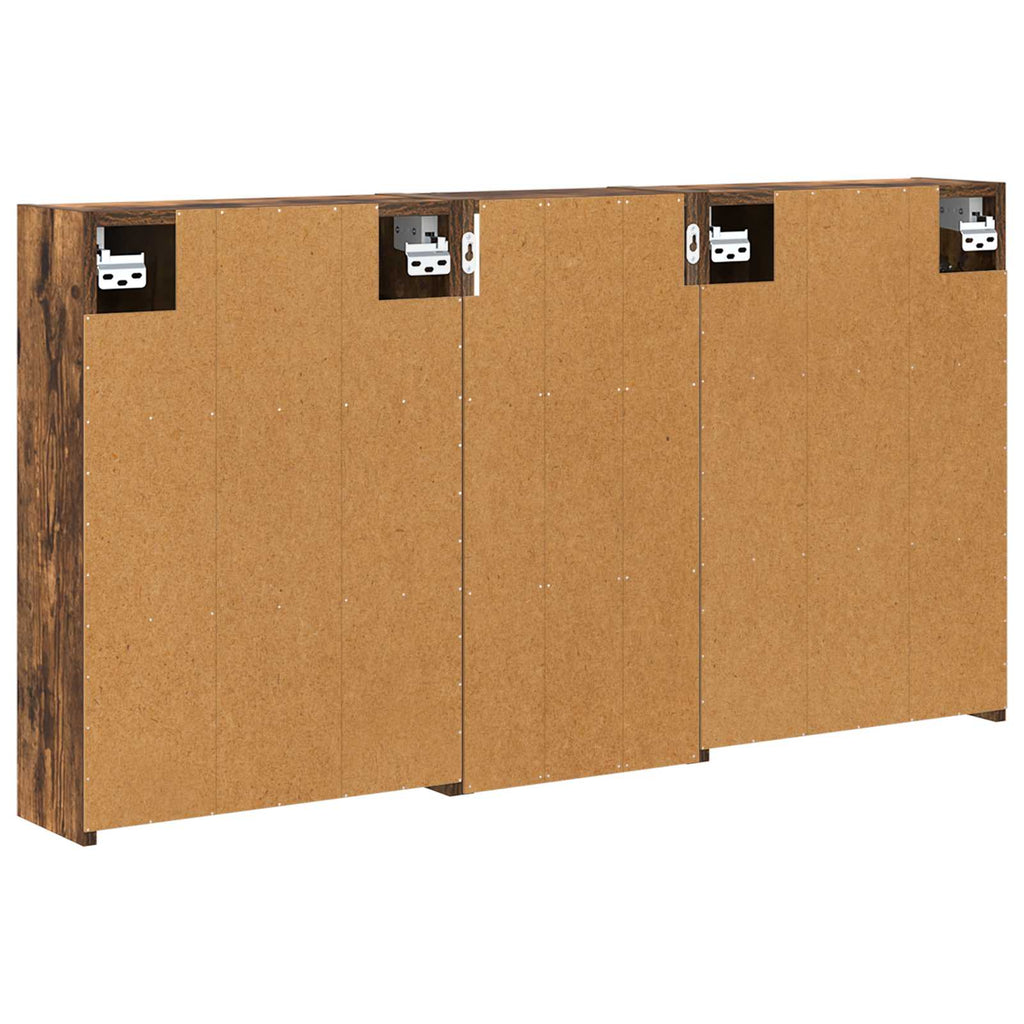 Badezimmerschrank-Set 3 pcs 116 x 16 x 62,5 cm Holzwerkstoff
