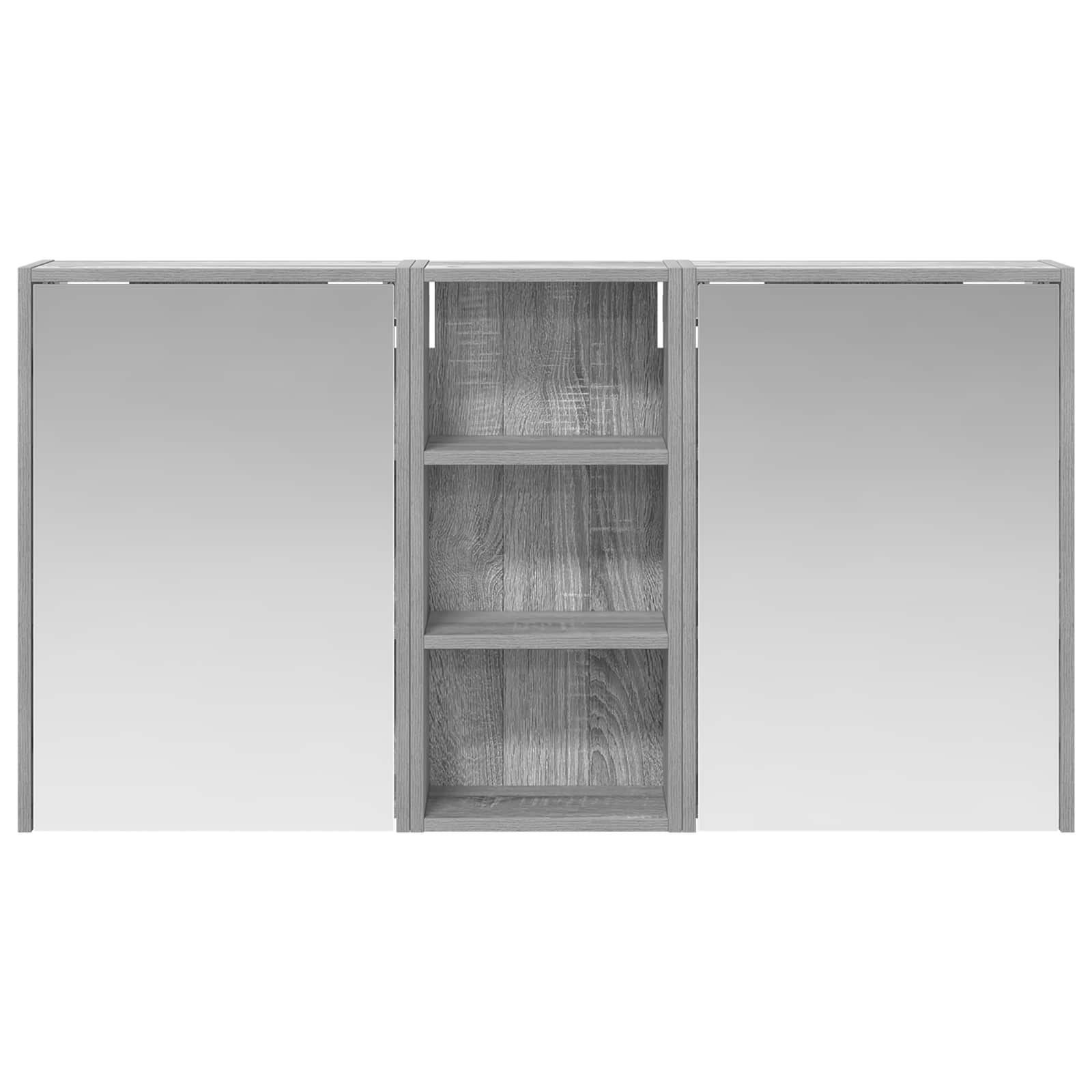 Badezimmerschrank-Set 3 pcs 116 x 16 x 62,5 cm Holzwerkstoff