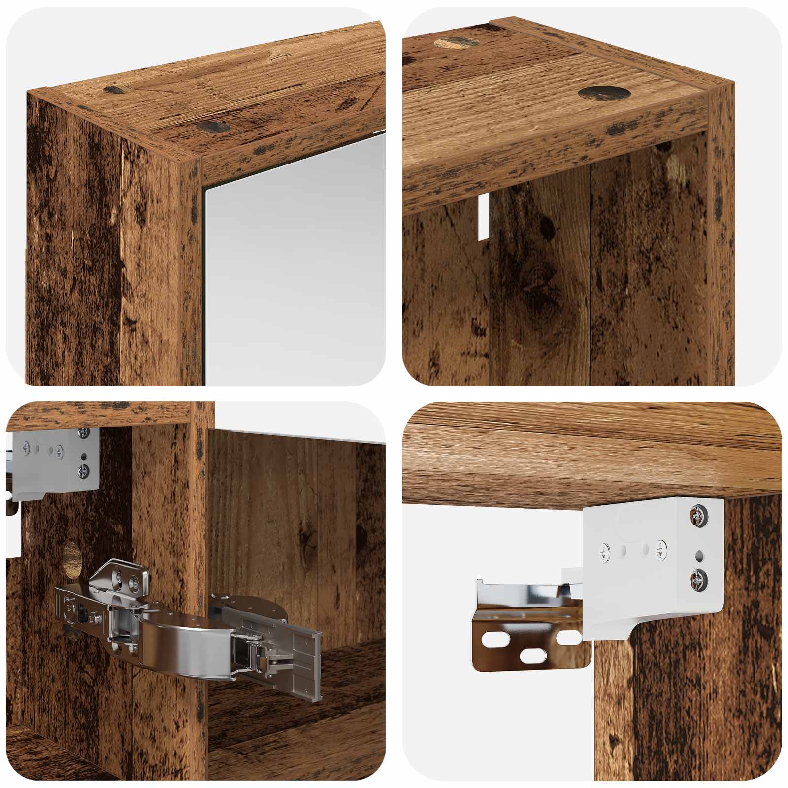 Badezimmerschrank-Set 3 pcs 116 x 16 x 62,5 cm Holzwerkstoff