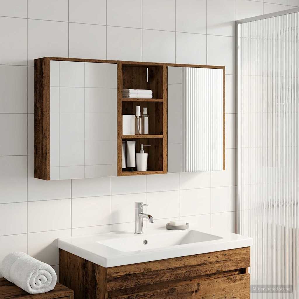 Badezimmerschrank-Set 3 pcs 116 x 16 x 62,5 cm Holzwerkstoff