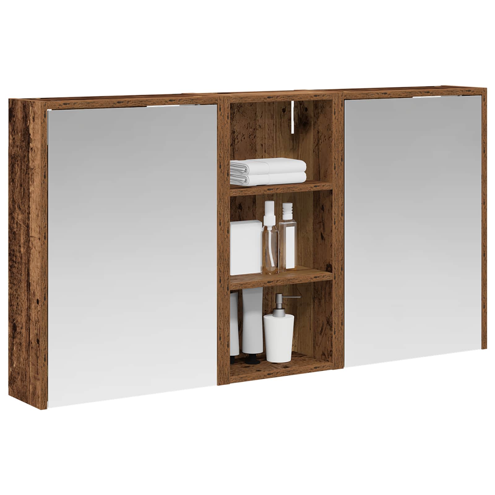 Badezimmerschrank-Set 3 pcs 116 x 16 x 62,5 cm Holzwerkstoff