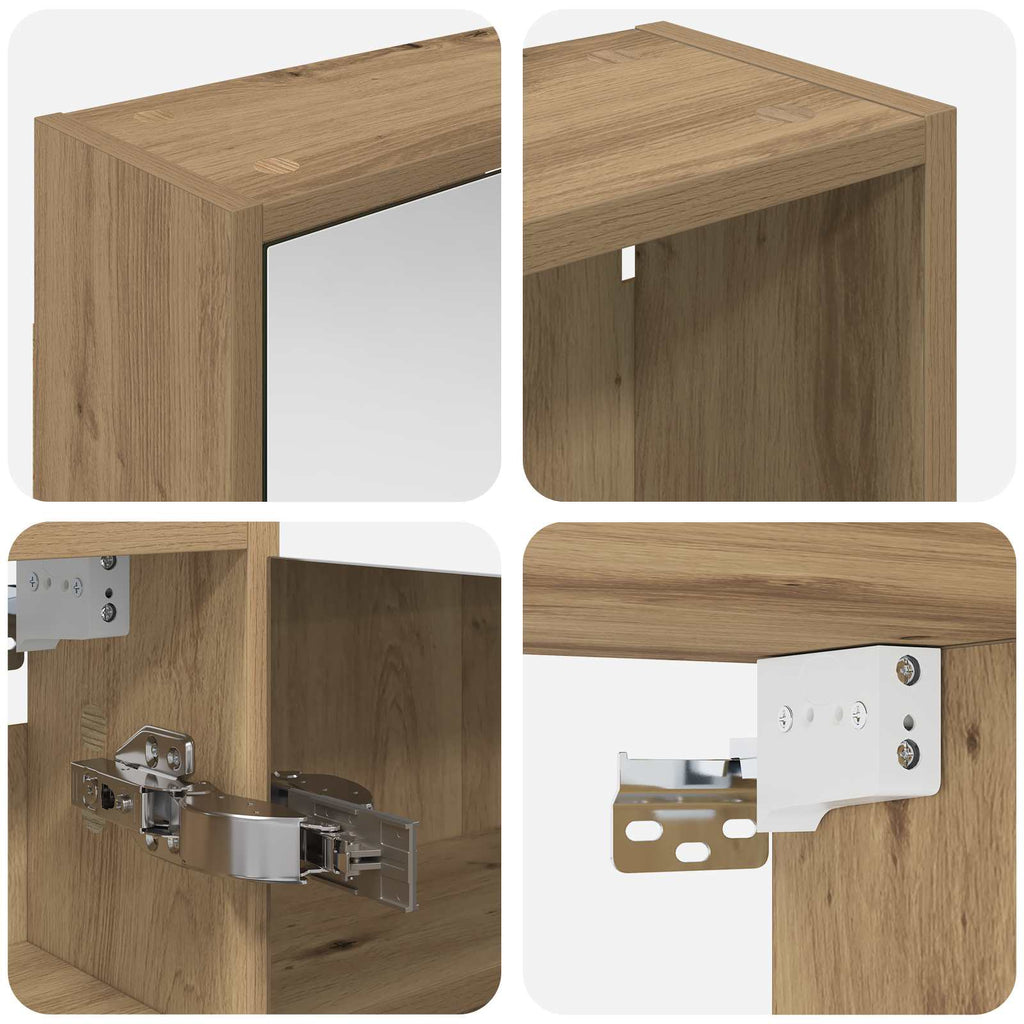 Badezimmerschrank-Set 3 pcs 116 x 16 x 62,5 cm Holzwerkstoff