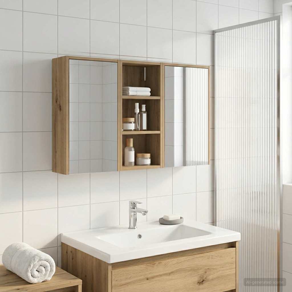 Badezimmerschrank-Set 3 pcs 116 x 16 x 62,5 cm Holzwerkstoff