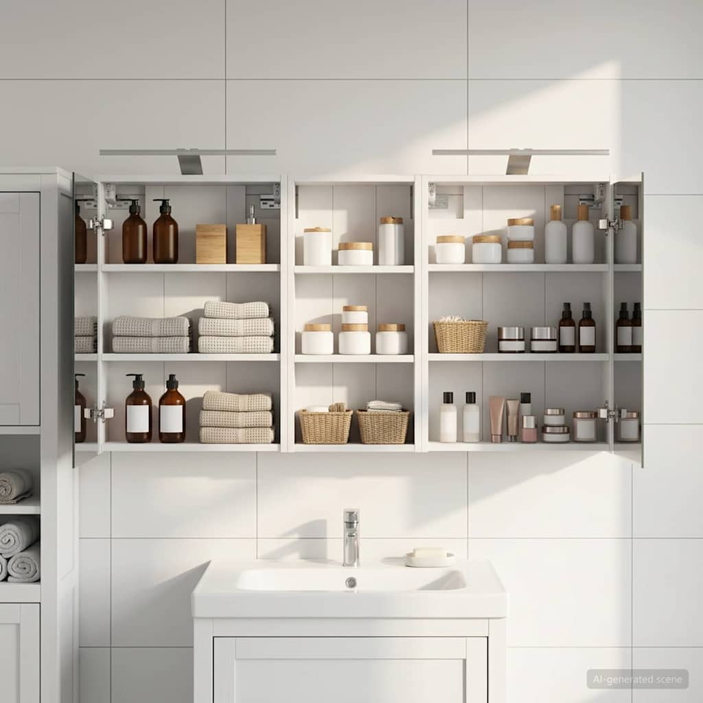 Badezimmerschrank-Set 3 pcs 116 x 16 x 62,5 cm Holzwerkstoff