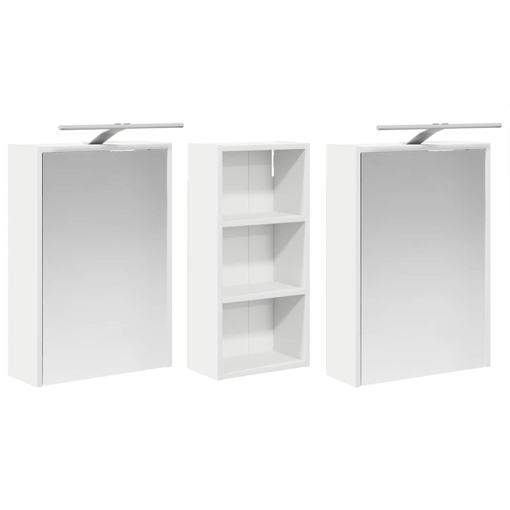 Badezimmerschrank-Set 3 pcs 116 x 16 x 62,5 cm Holzwerkstoff