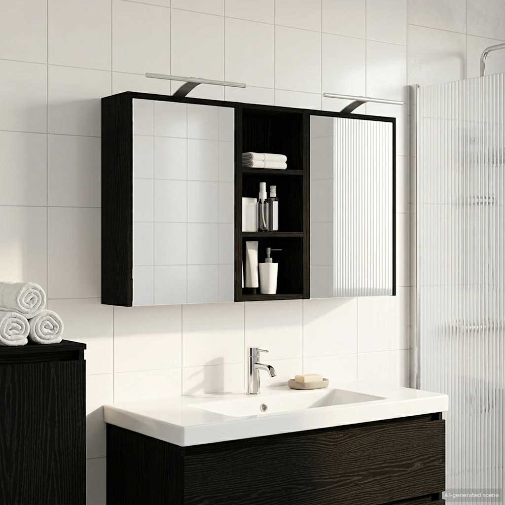 Badezimmerschrank-Set 3 pcs 116 x 16 x 62,5 cm Holzwerkstoff