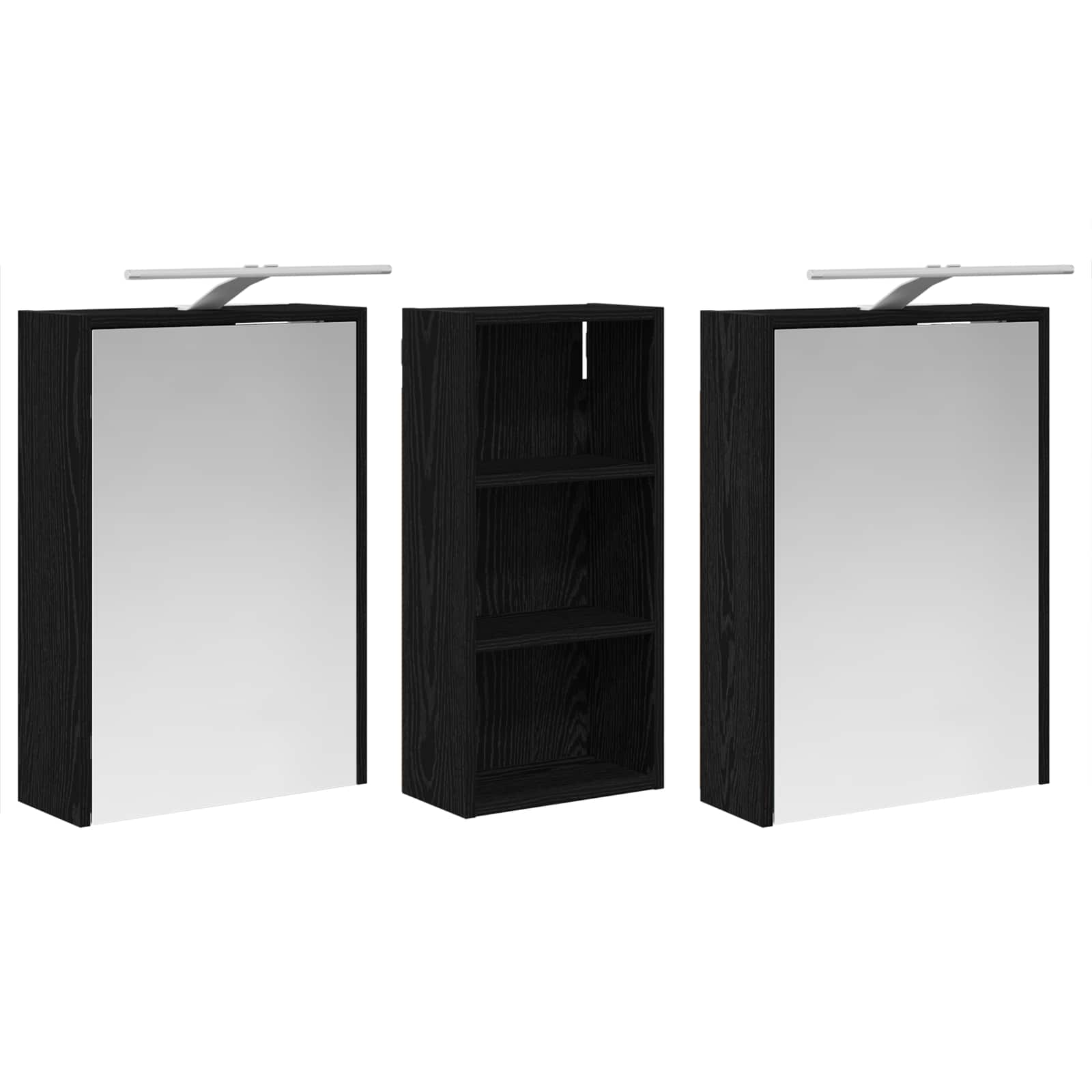 Badezimmerschrank-Set 3 pcs 116 x 16 x 62,5 cm Holzwerkstoff