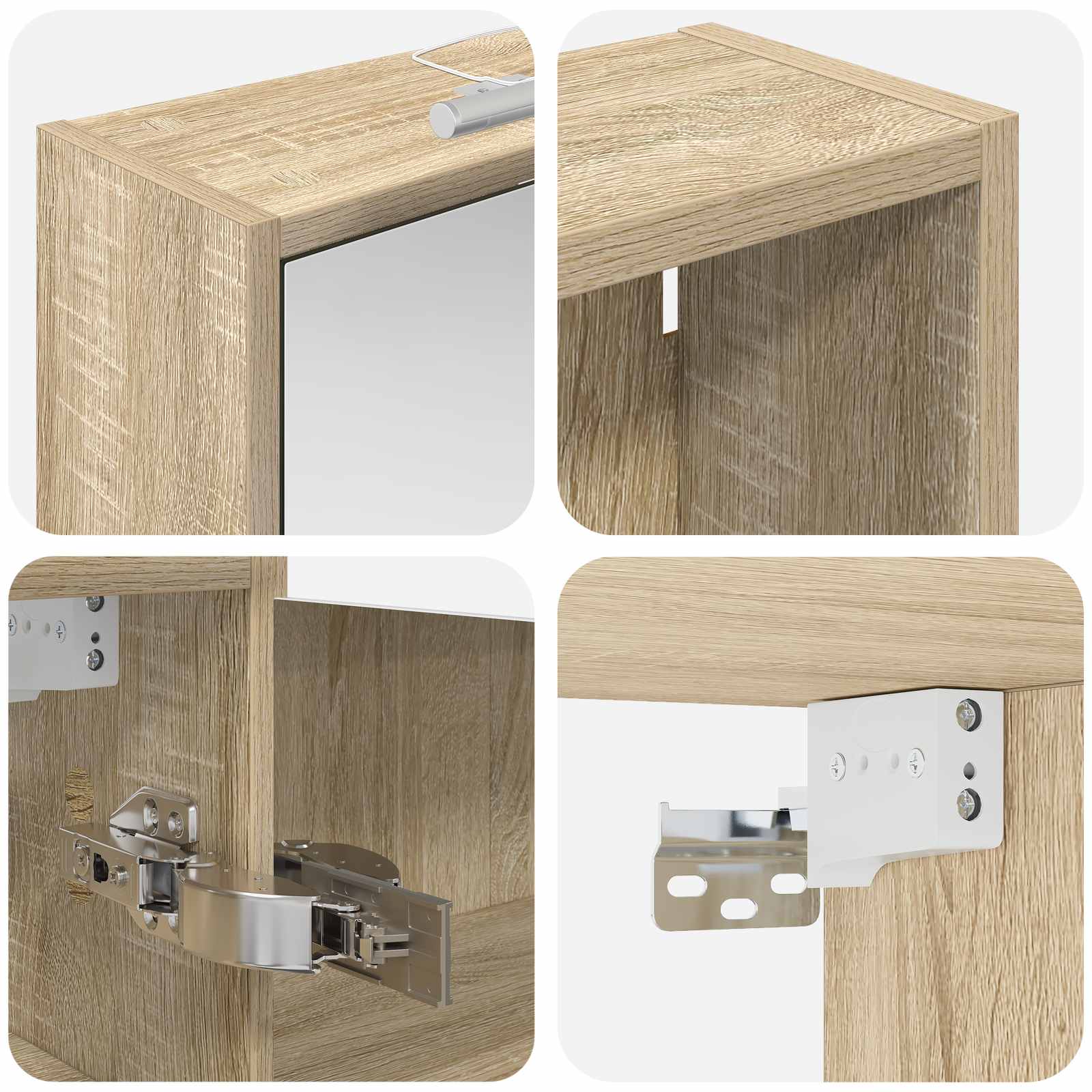 Badezimmerschrank-Set 3 pcs 116 x 16 x 62,5 cm Holzwerkstoff