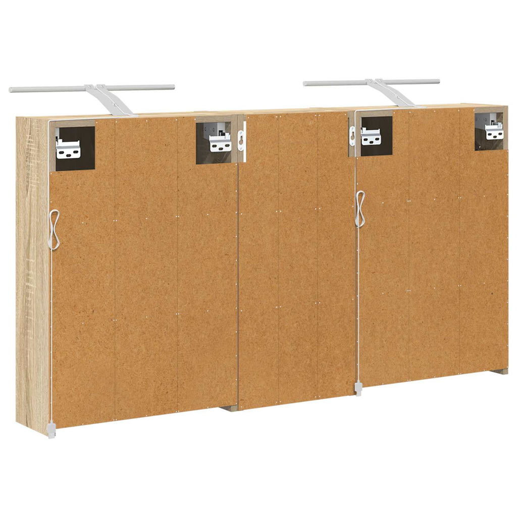 Badezimmerschrank-Set 3 pcs 116 x 16 x 62,5 cm Holzwerkstoff