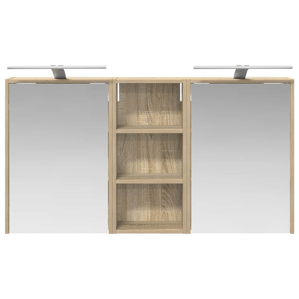 Badezimmerschrank-Set 3 pcs 116 x 16 x 62,5 cm Holzwerkstoff