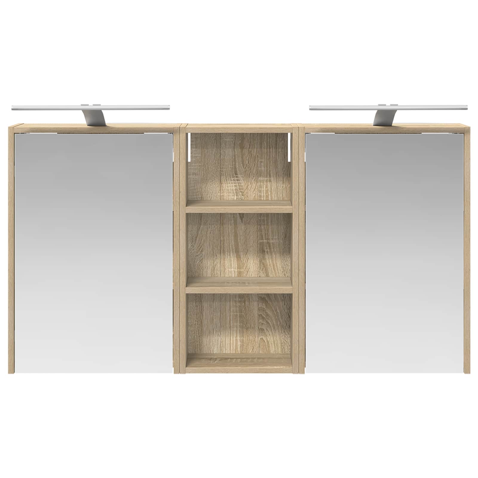 Badezimmerschrank-Set 3 pcs 116 x 16 x 62,5 cm Holzwerkstoff