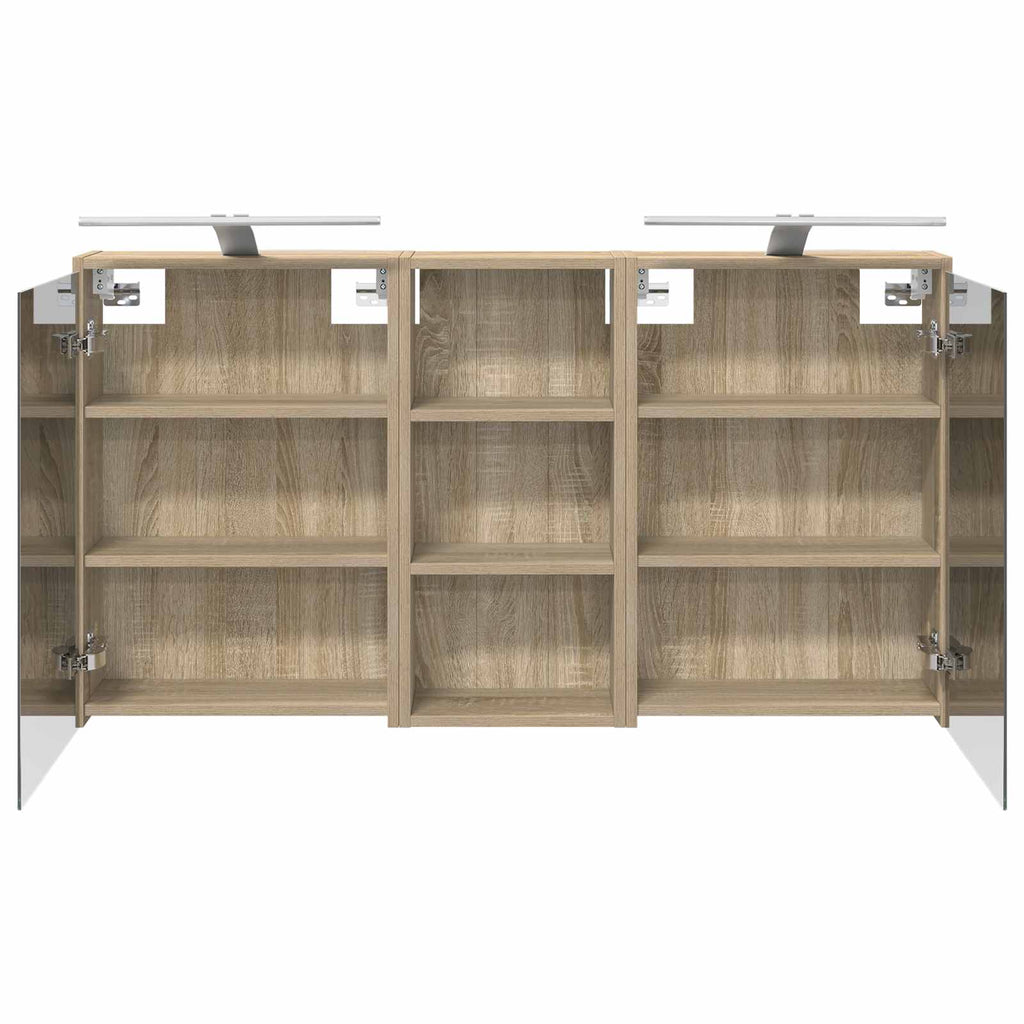 Badezimmerschrank-Set 3 pcs 116 x 16 x 62,5 cm Holzwerkstoff