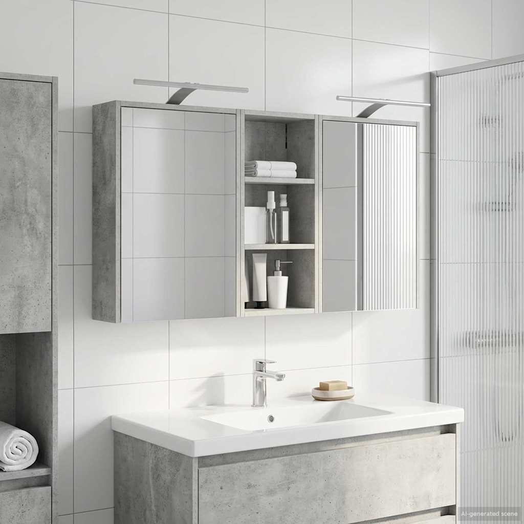 Badezimmerschrank-Set 3 pcs 116 x 16 x 62,5 cm Holzwerkstoff
