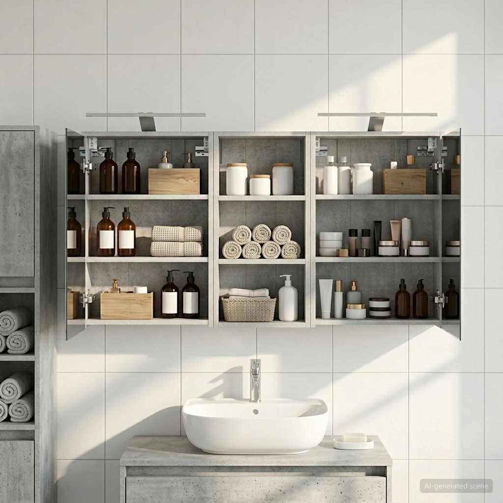 Badezimmerschrank-Set 3 pcs 116 x 16 x 62,5 cm Holzwerkstoff
