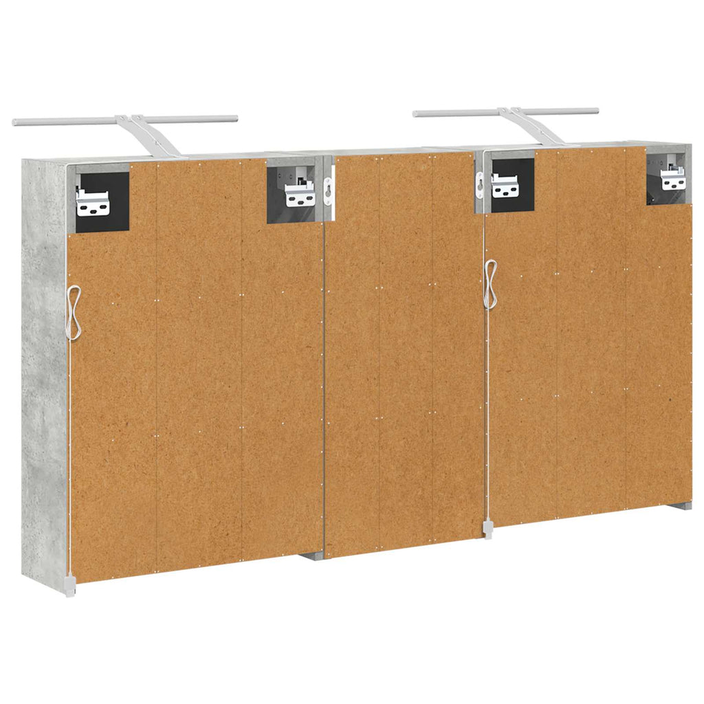 Badezimmerschrank-Set 3 pcs 116 x 16 x 62,5 cm Holzwerkstoff