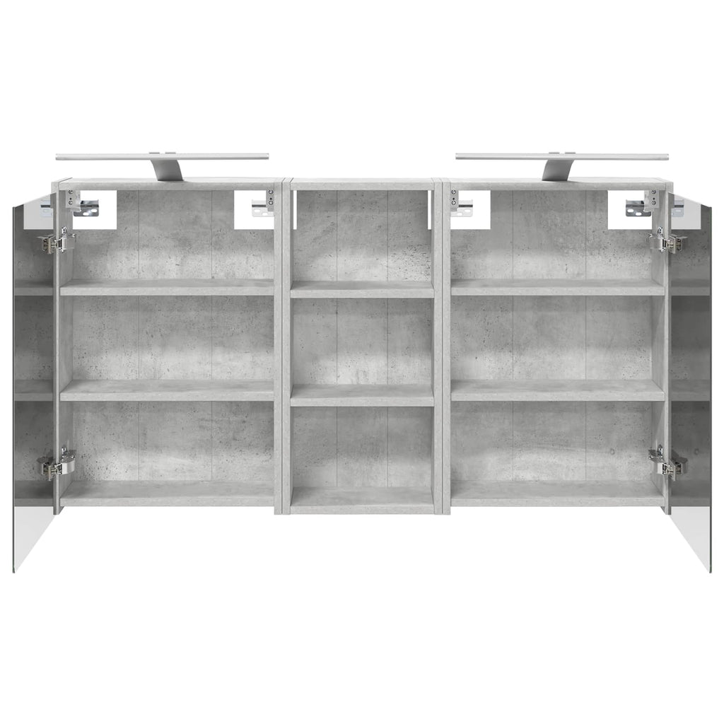 Badezimmerschrank-Set 3 pcs 116 x 16 x 62,5 cm Holzwerkstoff