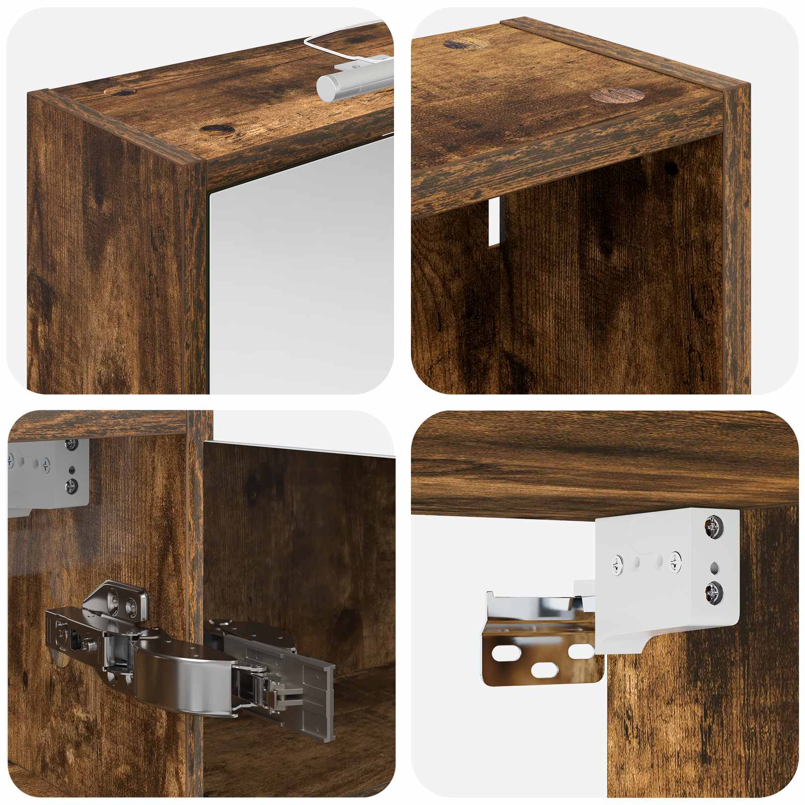 Badezimmerschrank-Set 3 pcs 116 x 16 x 62,5 cm Holzwerkstoff
