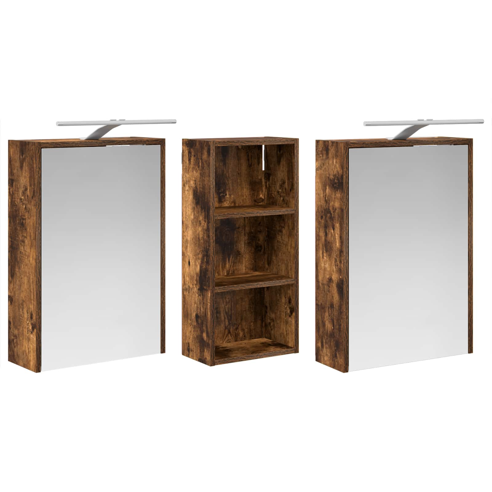 Badezimmerschrank-Set 3 pcs 116 x 16 x 62,5 cm Holzwerkstoff