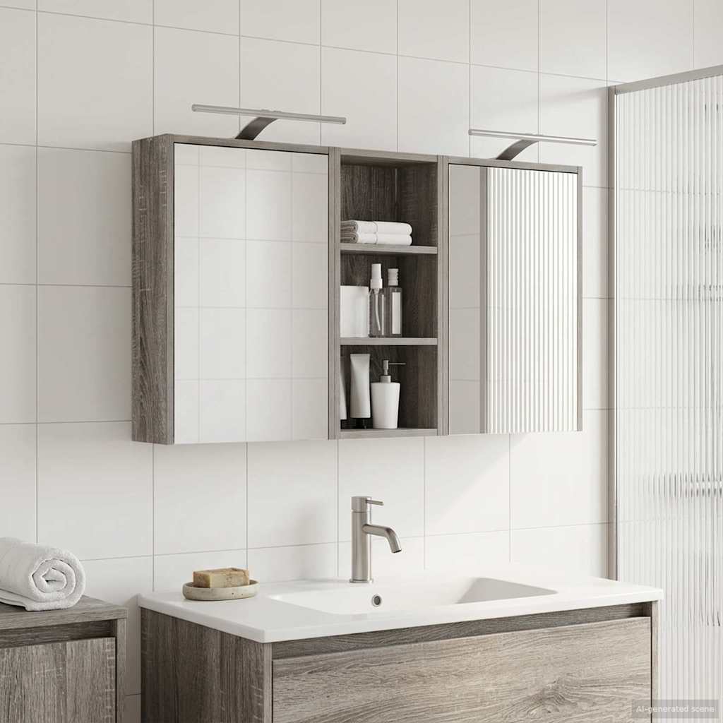 Badezimmerschrank-Set 3 pcs 116 x 16 x 62,5 cm Holzwerkstoff