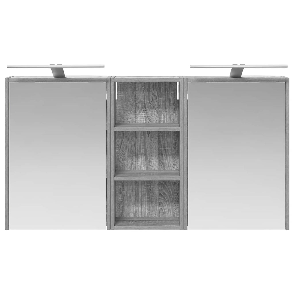 Badezimmerschrank-Set 3 pcs 116 x 16 x 62,5 cm Holzwerkstoff