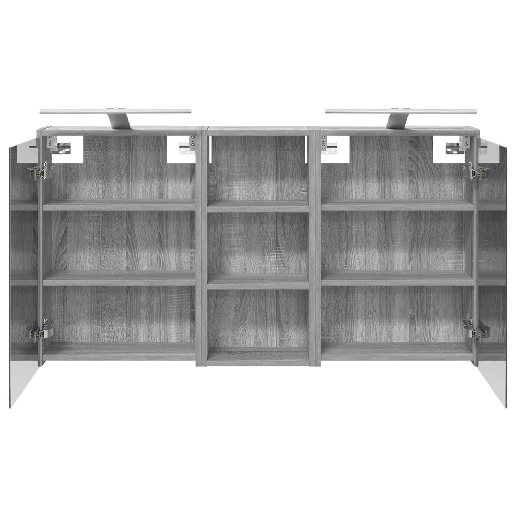 Badezimmerschrank-Set 3 pcs 116 x 16 x 62,5 cm Holzwerkstoff